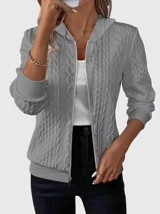 Lena™ | Bluza z kapturem i zamkiem błyskawicznym