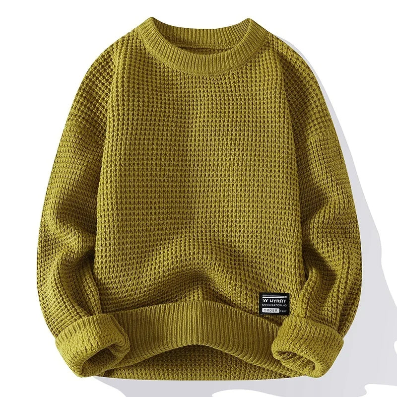 Roman | Sweter z dzianiny o strukturze plastra miodu w wersji premium