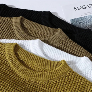 Roman | Sweter z dzianiny o strukturze plastra miodu w wersji premium