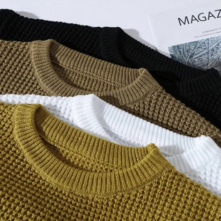 Roman | Sweter z dzianiny o strukturze plastra miodu w wersji premium