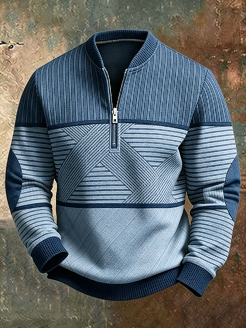 Viktor | Stylowy męski sweter z półzamkiem