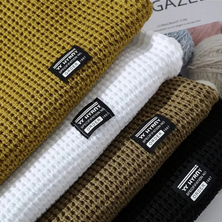 Roman | Sweter z dzianiny o strukturze plastra miodu w wersji premium