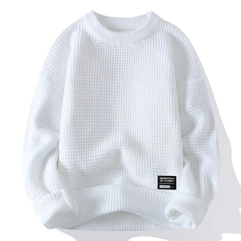 Roman | Sweter z dzianiny o strukturze plastra miodu w wersji premium