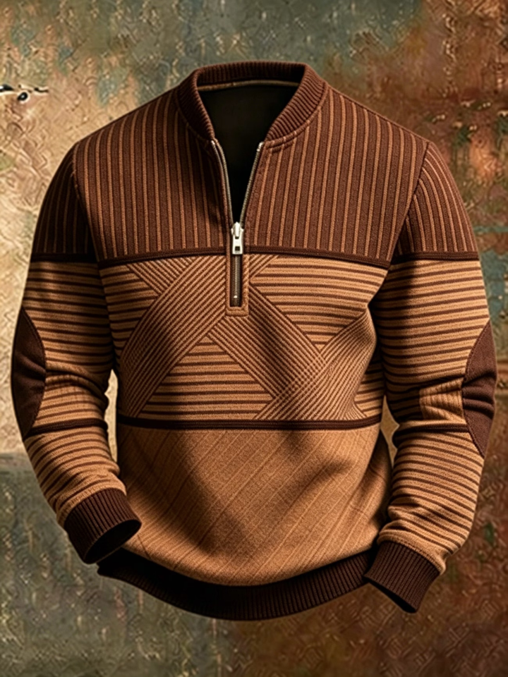Viktor | Stylowy męski sweter z półzamkiem