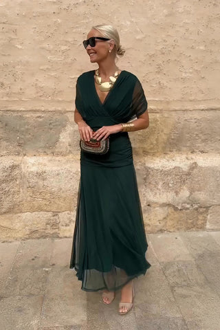 Louise | Elegancka sukienka wieczorowa z dekoltem w serek