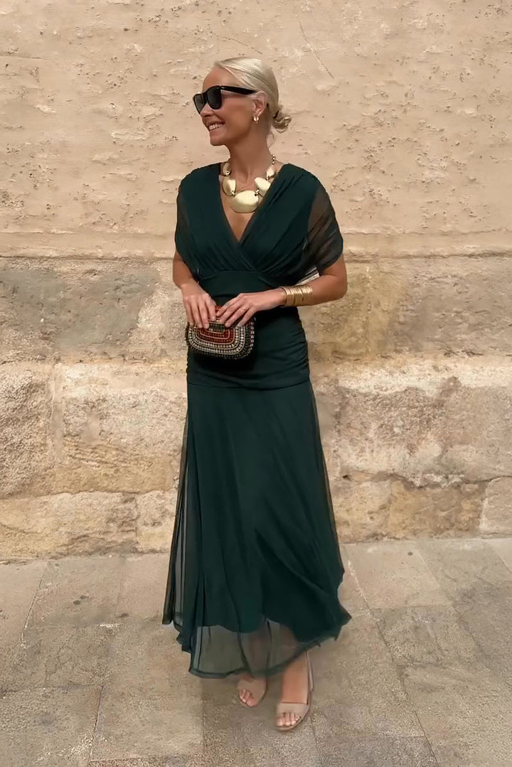 Louise | Elegancka sukienka wieczorowa z dekoltem w serek