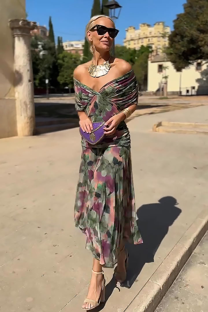 Louise | Elegancka sukienka wieczorowa z dekoltem w serek
