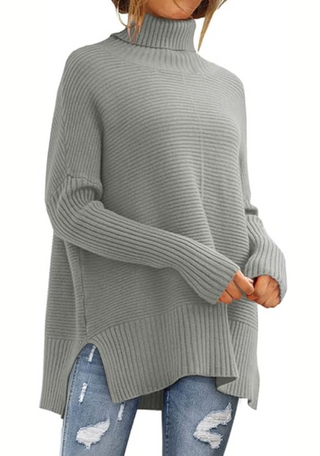 Megan | Elegancki sweter z golfem o luźnym kroju
