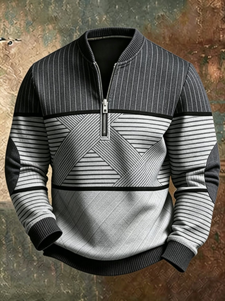 Viktor | Stylowy męski sweter z półzamkiem