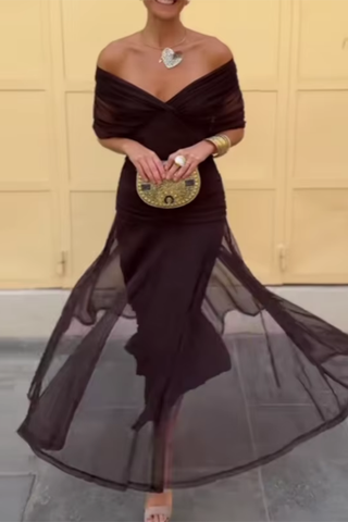 Louise | Elegancka sukienka wieczorowa z dekoltem w serek