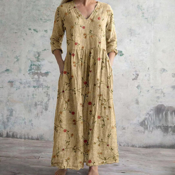 Anne | Długa sukienka maxi w kwiaty