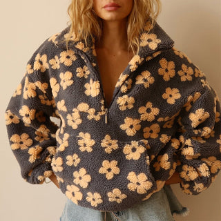 Daisy™ | Przytulny sweter z polaru w kwiatowy wzór