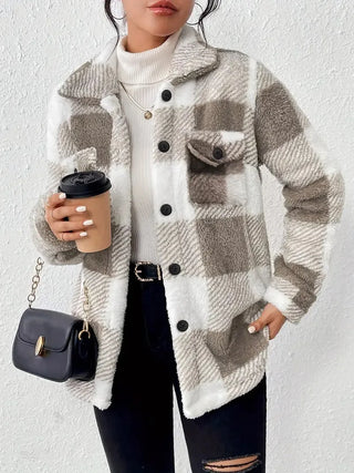 Martin | Stylowa kurtka z polaru w kratę