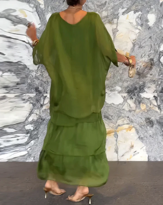Caroline | Elegancka, zwiewna sukienka maxi