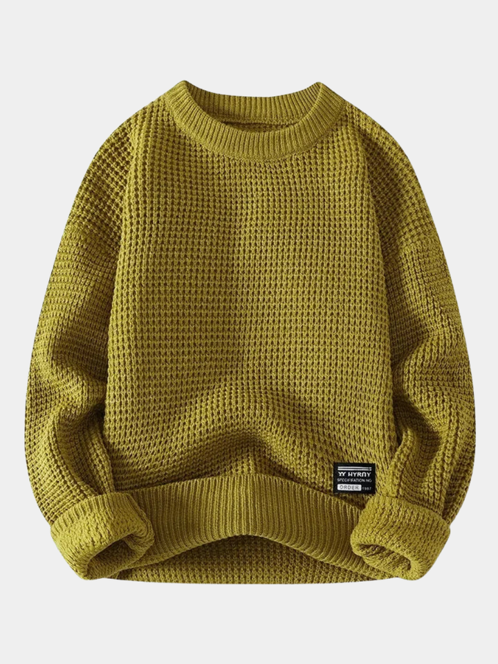 Roman | Sweter z dzianiny o strukturze plastra miodu w wersji premium