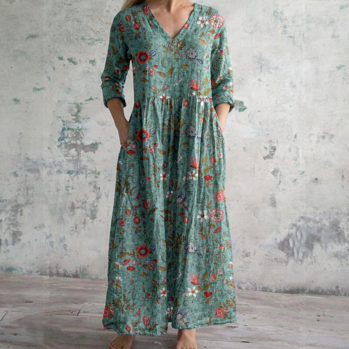 Anne | Długa sukienka maxi w kwiaty