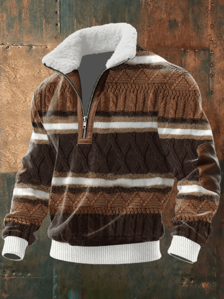 Marcus | Stylowy męski sweter z polarowym kołnierzem