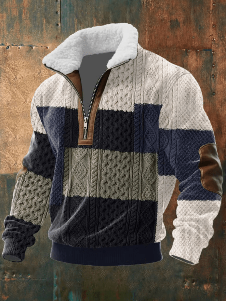 Marcus | Stylowy męski sweter z polarowym kołnierzem